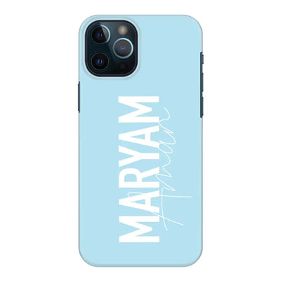 Apple iPhone 12 Pro Max / Snap Classic Phone Case Personalized Name Vertical, Phone Case - Stylizedd.com