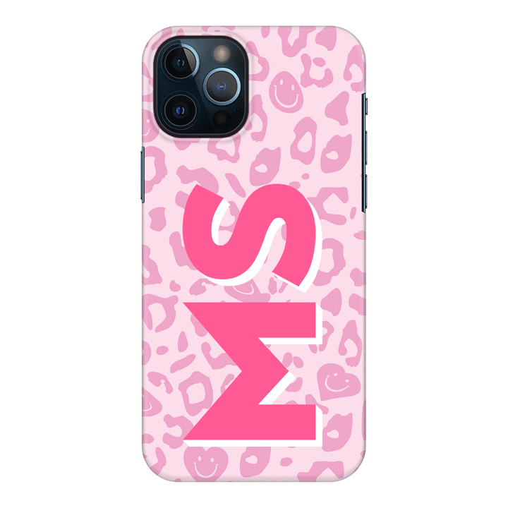 Apple iPhone 12 Pro Max / Snap Classic Custom Monogram Initial 3D Shadow Text Seamless Pattern, Phone Case - Stylizedd.com