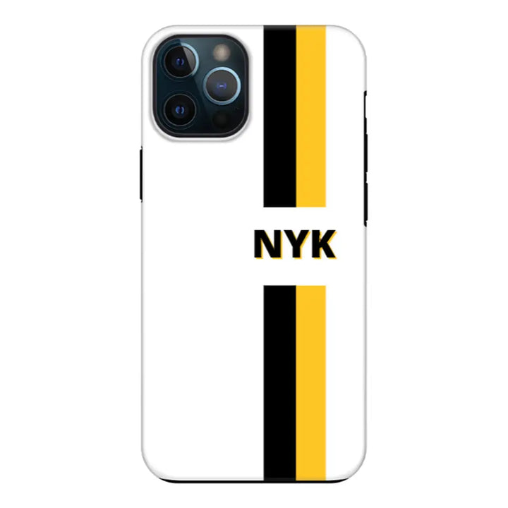 Apple iPhone 12 Pro Max / Tough Pro Custom Striped Monogram Phone Case - Stylizedd.com