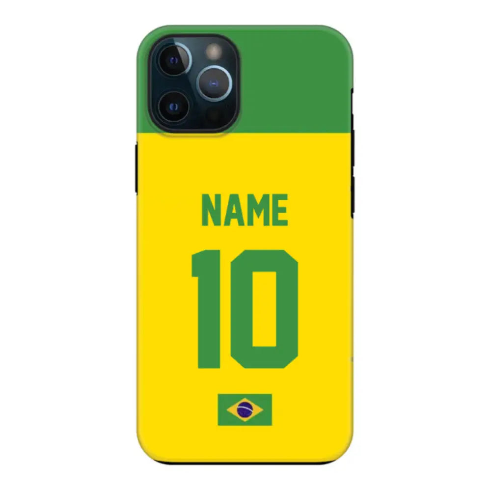 Apple iPhone 12 Pro Max / Tough Pro Phone Case Personalized Football Jersey Phone Case Custom Name & Number - Stylizedd.com