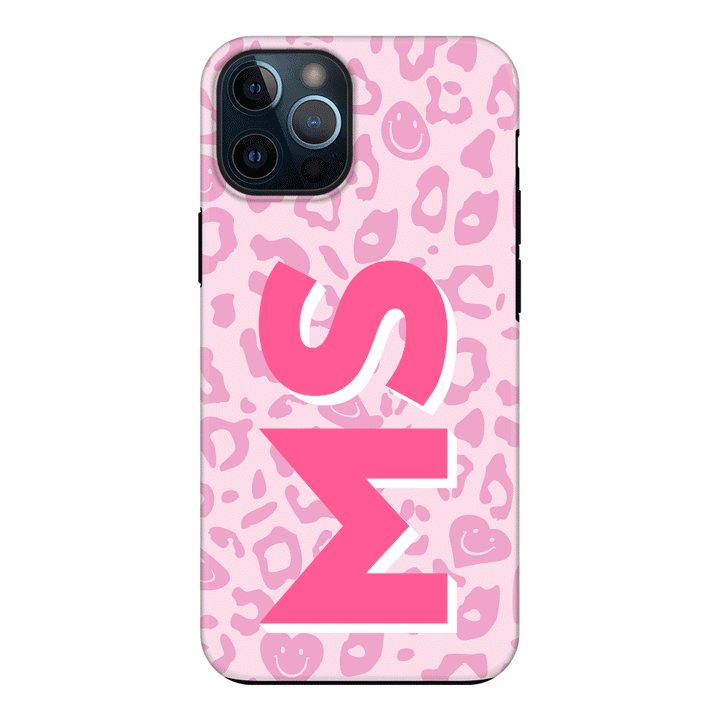 Apple iPhone 12 Pro Max / Tough Pro Custom Monogram Initial 3D Shadow Text Seamless Pattern, Phone Case - Stylizedd.com