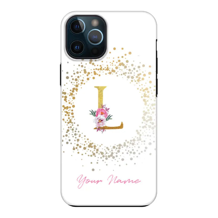 Apple iPhone 12 Pro Max / Tough Pro Floral Initial Phone Case - Stylizedd.com