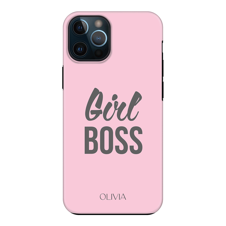 Apple iPhone 12 Pro Max / Tough Pro Personalized Name Girl Boss, Phone Case - Stylizedd.com