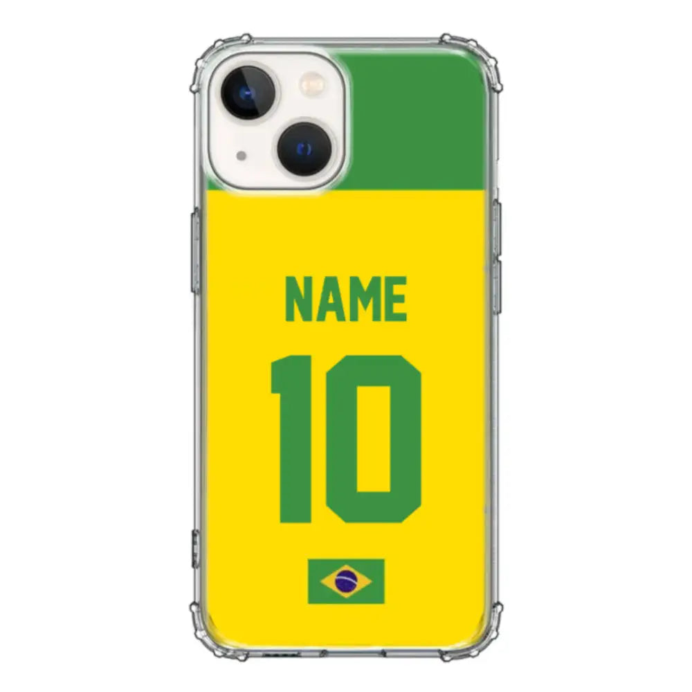 Apple iPhone 13 / Clear Classic Personalized Football Jersey Phone Case Custom Name & Number - Stylizedd.com