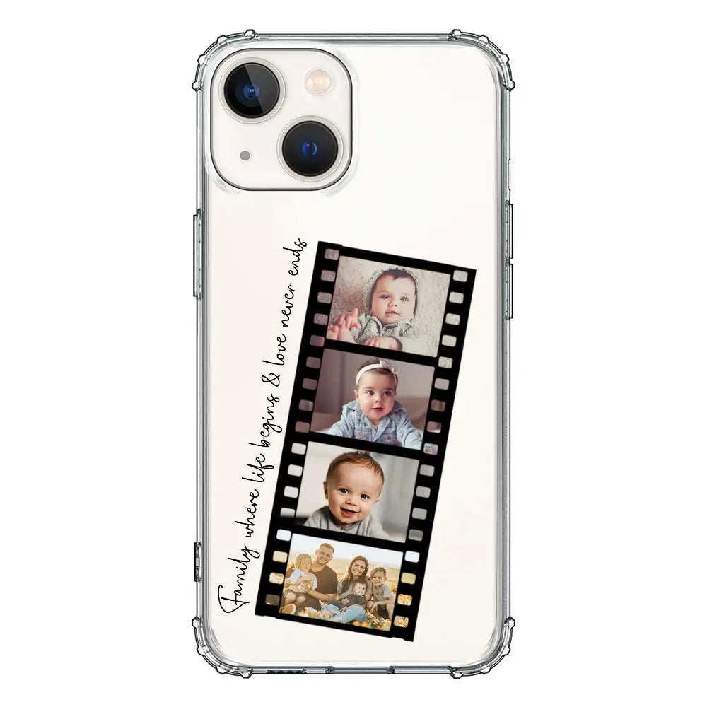 Apple iPhone 13 / Clear Classic Phone Case Custom Film Strips Personalised Movie Strip, Phone Case - Stylizedd.com
