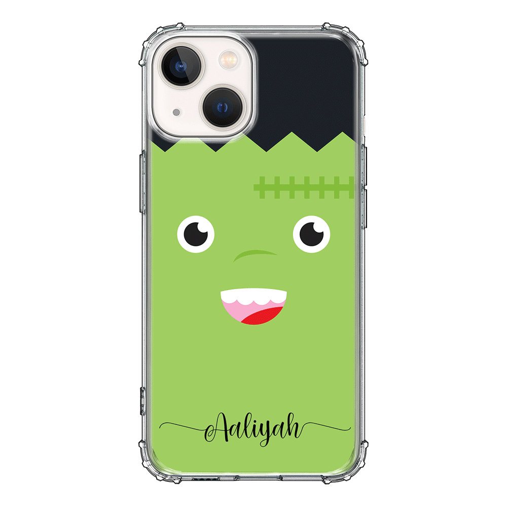 Apple iPhone 13 Mini / Clear Classic Personalized Text Cute Monsters, Phone Case - Stylizedd.com