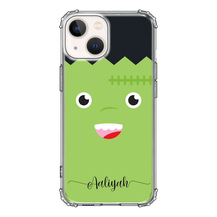 Apple iPhone 13 Mini / Clear Classic Personalized Text Cute Monsters, Phone Case - Stylizedd.com