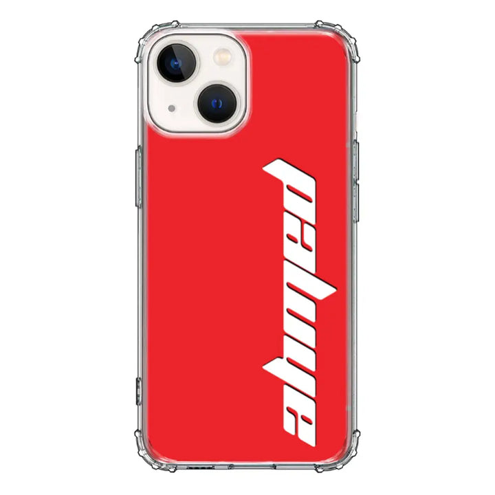 Apple iPhone 13 Mini / Clear Classic Custom Text, Vertical Name Phone Case - Stylizedd.com