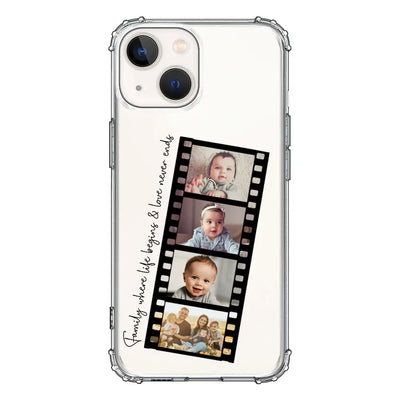 Apple iPhone 13 Mini / Clear Classic Phone Case Custom Film Strips Personalised Movie Strip, Phone Case - Stylizedd.com