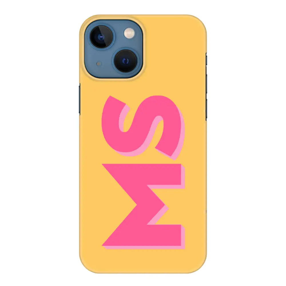 Apple iPhone 13 Mini / Snap Classic Personalized Monogram Initial 3D Shadow Text Phone Case - Stylizedd.com