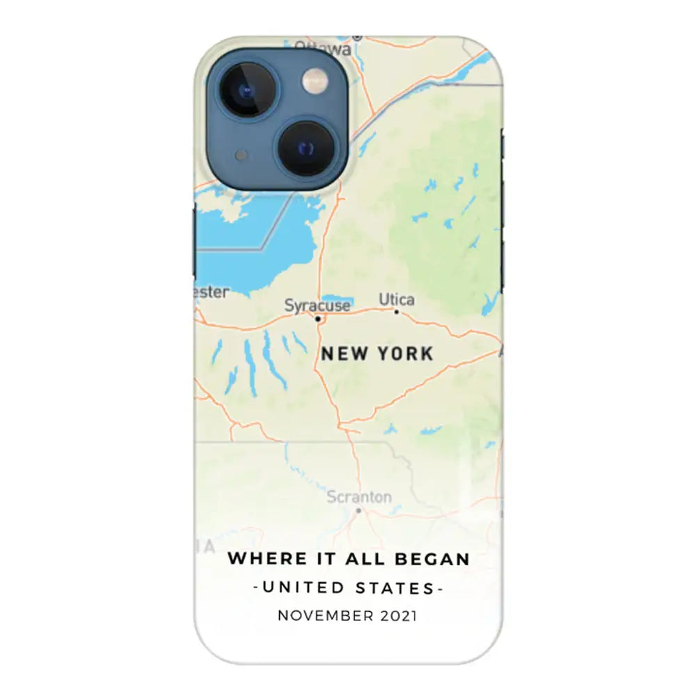 Apple iPhone 13 Mini / Snap Classic Personalized map, Phone Case - Stylizedd.com