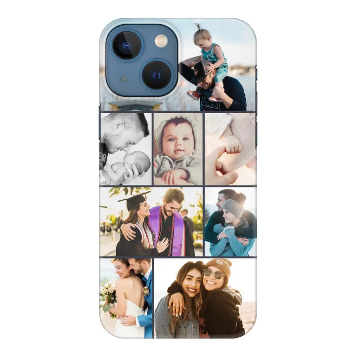 Apple iPhone 13 Mini / Snap Classic Personalised Photo Collage Grid Phone Case - Stylizedd.com