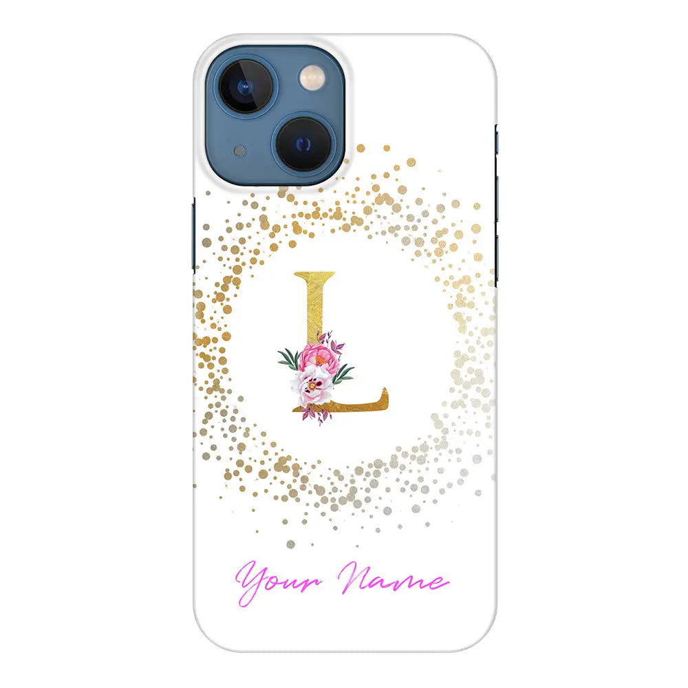 Apple iPhone 13 Mini / Snap Classic Floral Initial Phone Case - Stylizedd.com