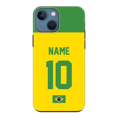 Apple iPhone 13 Mini / Tough Pro Phone Case Personalized Football Jersey Phone Case Custom Name & Number - Stylizedd.com