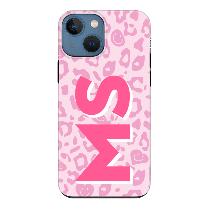 Apple iPhone 13 Mini / Tough Pro Custom Monogram Initial 3D Shadow Text Seamless Pattern, Phone Case - Stylizedd.com