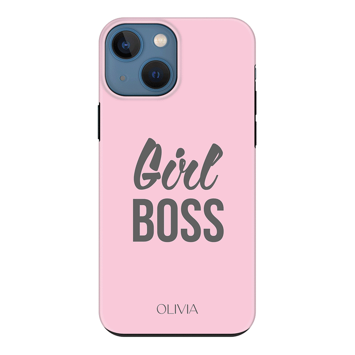 Apple iPhone 13 Mini / Tough Pro Personalized Name Girl Boss, Phone Case - Stylizedd.com