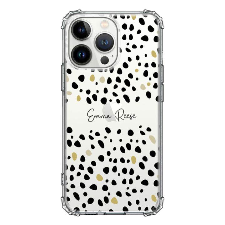Apple iPhone 13 Pro / Rugged Black Pebble Multi Color Custom Text, My Name Phone Case - Stylizedd.com