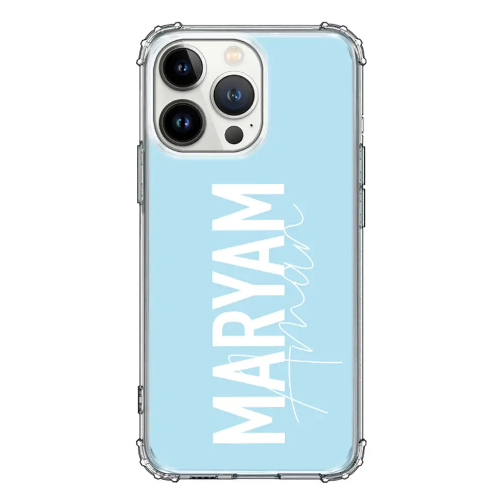 Apple iPhone 13 Pro / Clear Classic Personalized Name Vertical, Phone Case - Stylizedd.com