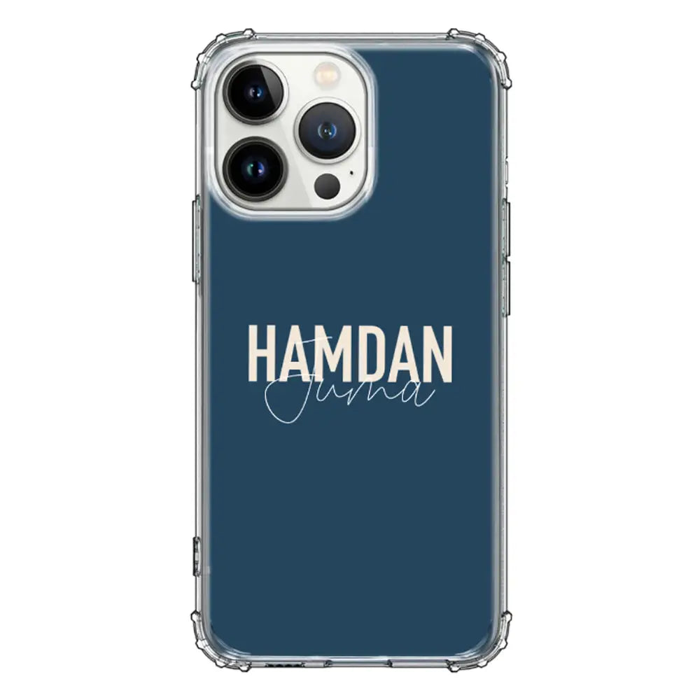 Apple iPhone 13 Pro / Clear Classic Personalized Name Horizontal, Phone Case - Stylizedd.com