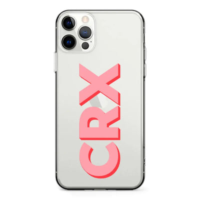 Apple iPhone 13 Pro / Clear Classic Phone Case Personalized Monogram Initial 3D Shadow Text Phone Case - Stylizedd.com