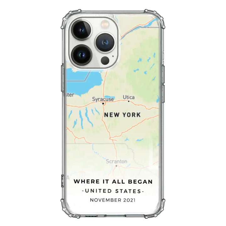 Apple iPhone 13 Pro / Clear Classic Personalized map, Phone Case - Stylizedd.com