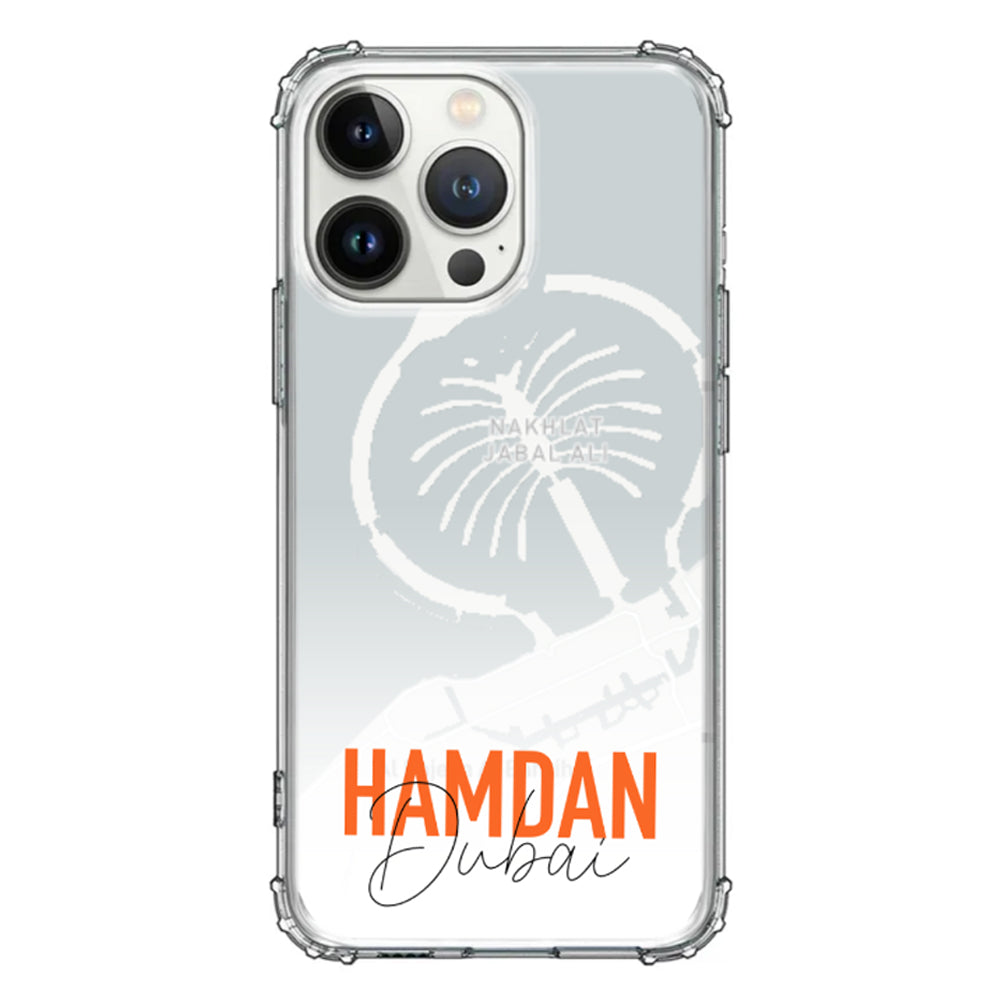 Apple iPhone 13 Pro / Rugged Black Personalized Location Map & Name, Phone Case - Stylizedd.com