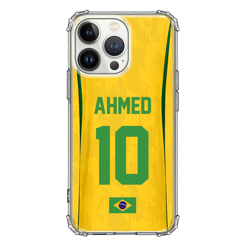 Apple iPhone 13 Pro / Rugged Black Personalized Football Jersey Phone Case Custom Name & Number - Stylizedd.com