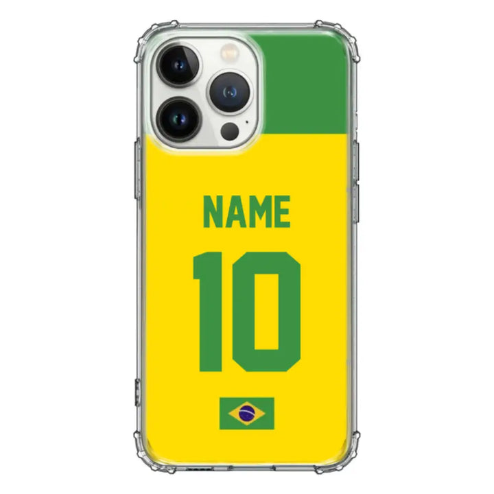 Apple iPhone 13 Pro / Clear Classic Personalized Football Jersey Phone Case Custom Name & Number - Stylizedd.com