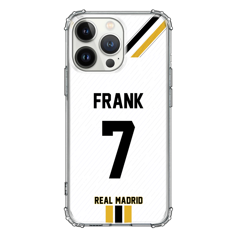 Apple iPhone 13 Pro / Rugged Black Personalized Football Clubs Jersey Phone Case Custom Name & Number - Stylizedd.com
