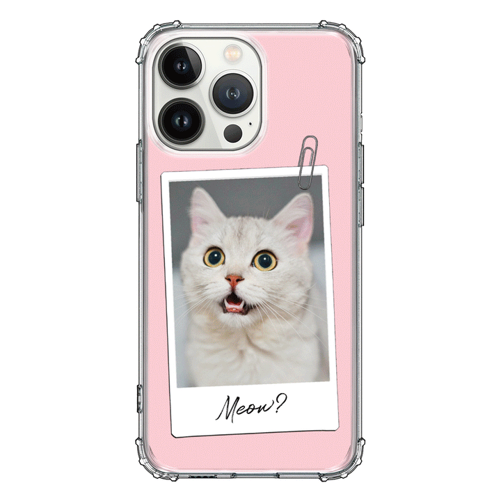 Apple iPhone 13 Pro / Rugged Black Polaroid Photo Pet Cat, Phone Case - Stylizedd.com