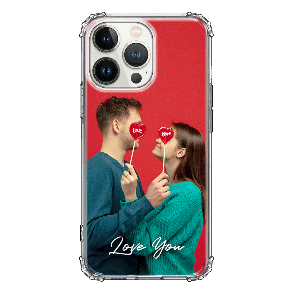 Apple iPhone 13 Pro / Rugged Black Custom Photo Valentine, Phone Case - Stylizedd.com