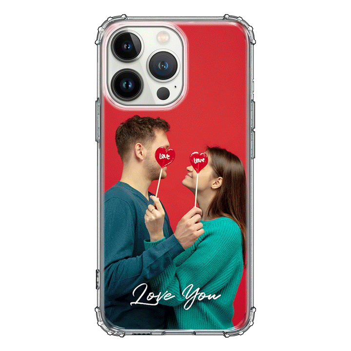 Apple iPhone 13 Pro / Rugged Black Custom Photo Valentine, Phone Case - Stylizedd.com