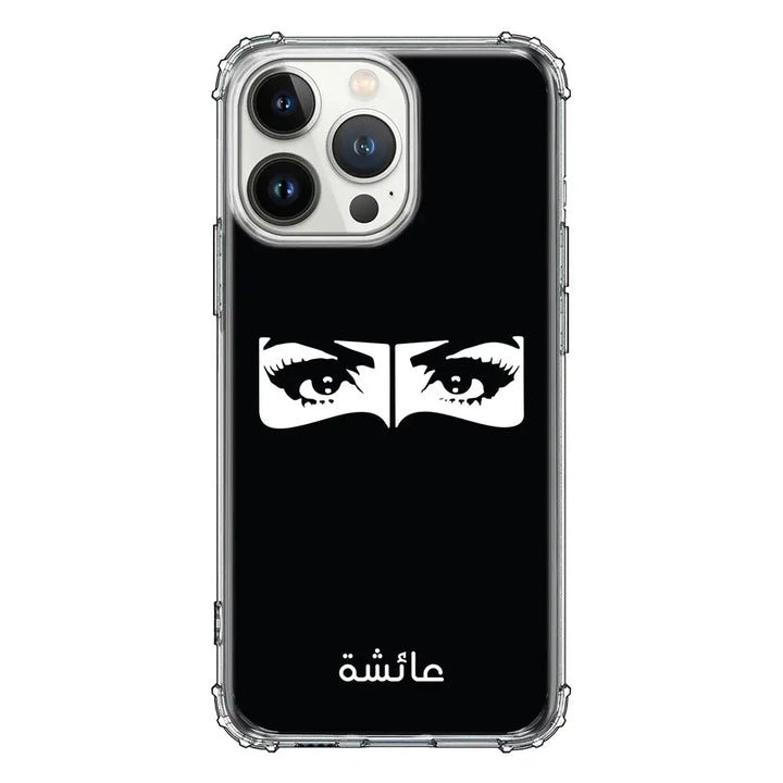 Apple iPhone 13 Pro / Rugged Black Custom Name Niqabi Eye, Phone Case - Stylizedd.com