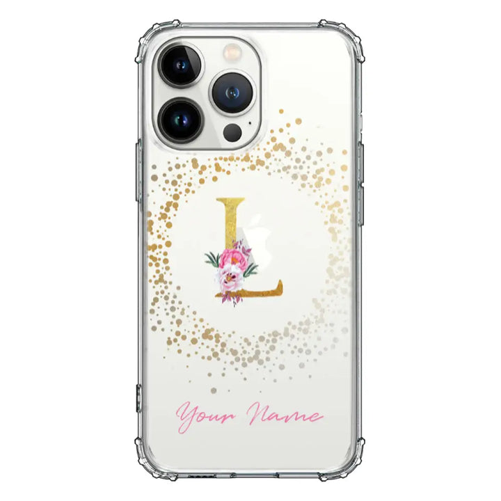 Apple iPhone 13 Pro / Clear Classic Floral Initial Phone Case - Stylizedd.com