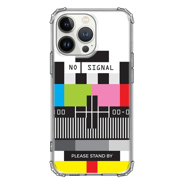 Apple iPhone 13 Pro / Clear Classic Personalized Text Retro No Signal TV Channel, Phone Case - Stylizedd.com