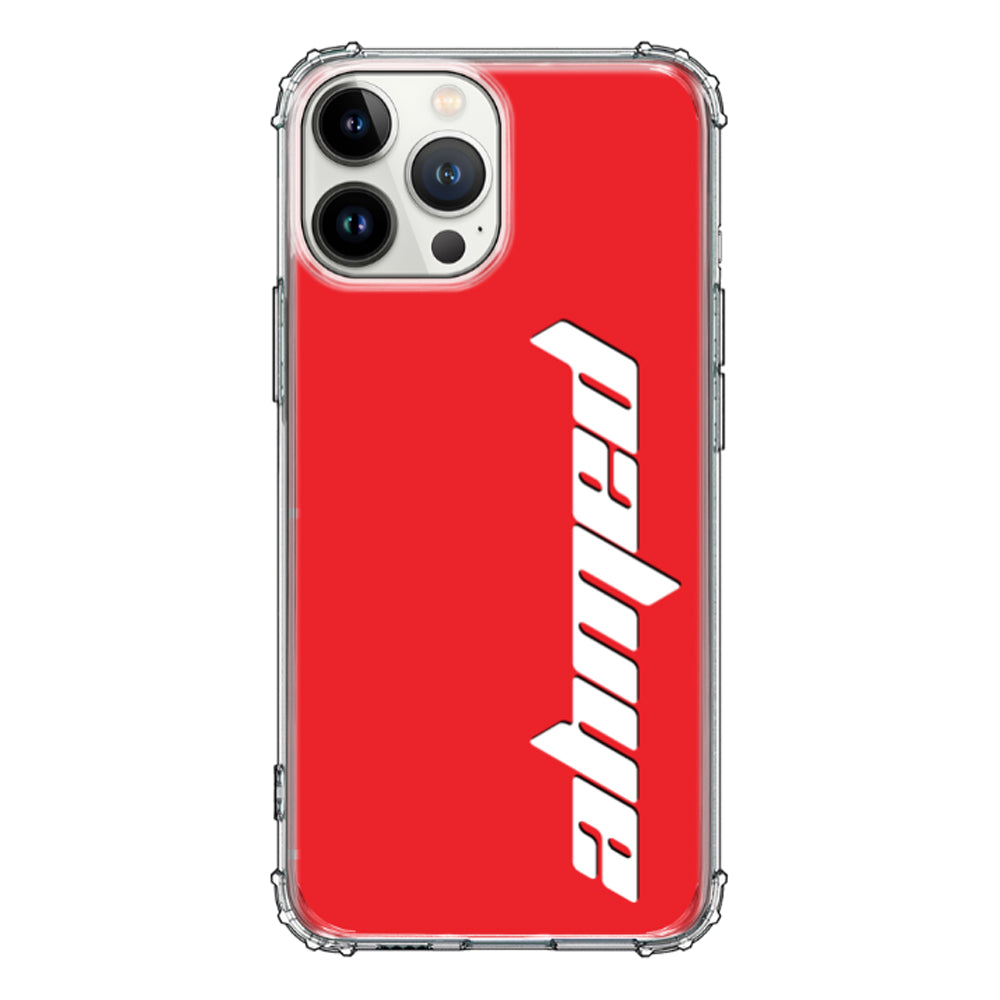 Apple iPhone 13 Pro Max / Rugged Black Custom Text, Vertical Name Phone Case - Stylizedd.com