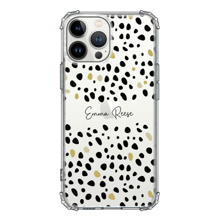 Apple iPhone 13 Pro Max / Rugged Black Pebble Multi Color Custom Text, My Name Phone Case - Stylizedd.com
