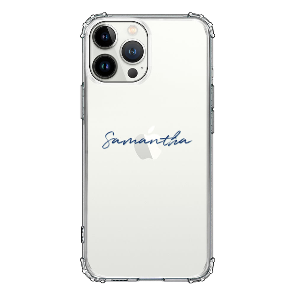 Apple iPhone 13 Pro Max / Rugged Black Custom Text, My Name Phone Case - Stylizedd.com