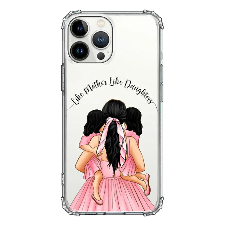 Apple iPhone 13 Pro Max / Clear Classic Mother 2 daughters Custom Clipart, Text Phone Case - Stylizedd.com