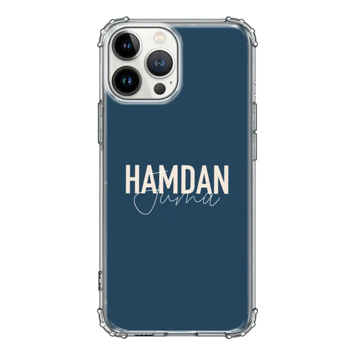 Apple iPhone 13 Pro Max / Clear Classic Personalized Name Horizontal, Phone Case - Stylizedd.com