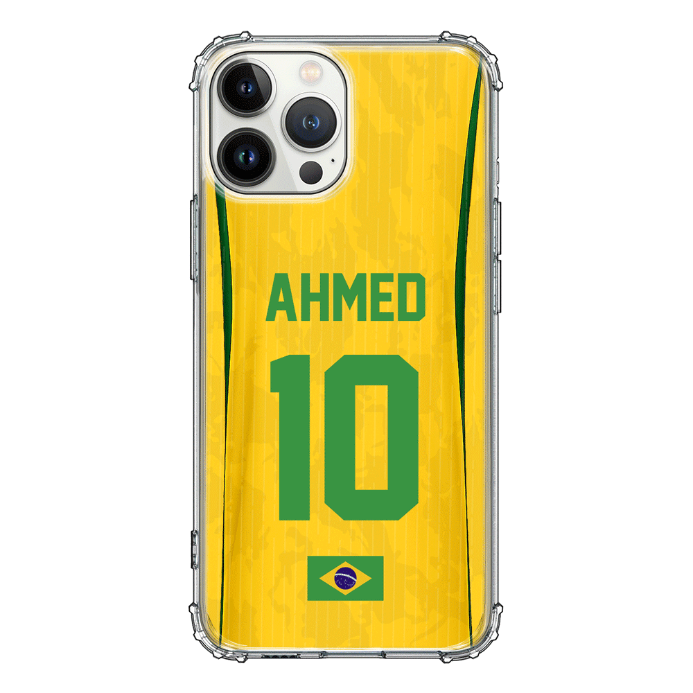 Apple iPhone 13 Pro Max / Rugged Black Personalized Football Jersey Phone Case Custom Name & Number - Stylizedd.com