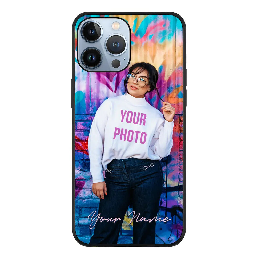 Apple iPhone 13 Pro Max / Rugged Black Custom Photo, My Style Phone Case - Stylizedd.com