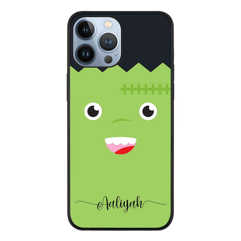 Apple iPhone 13 Pro Max / Rugged Black Personalized Text Cute Monsters, Phone Case - Stylizedd.com