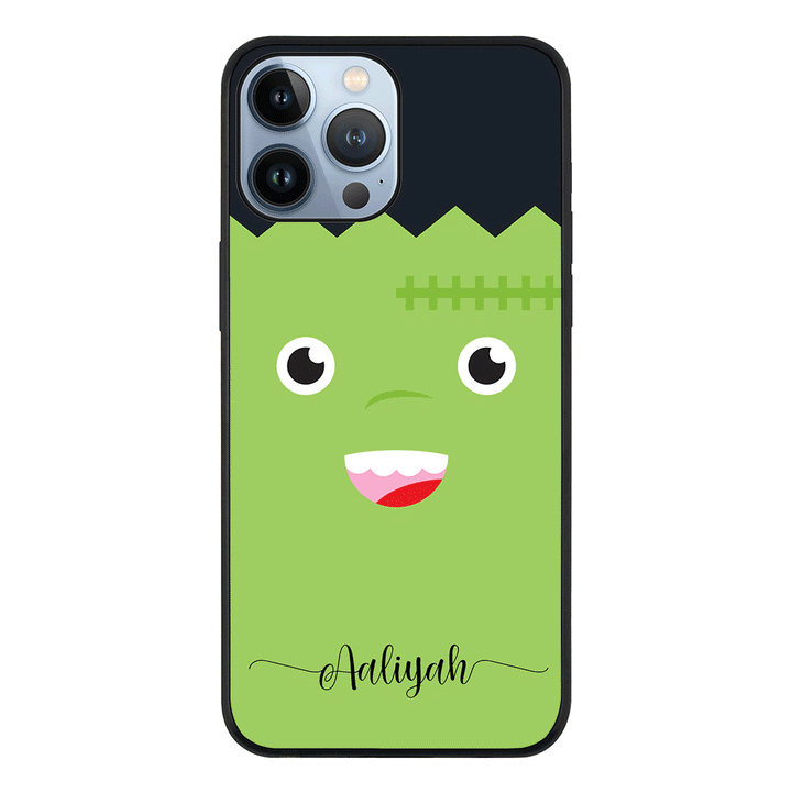 Apple iPhone 13 Pro Max / Rugged Black Personalized Text Cute Monsters, Phone Case - Stylizedd.com