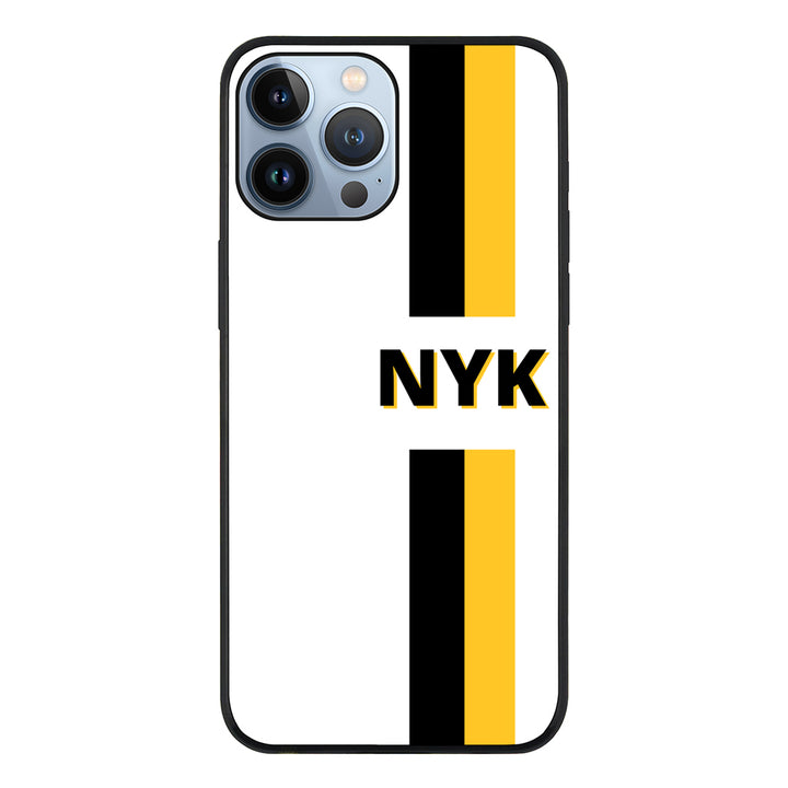 Apple iPhone 13 Pro Max / Tough Pro Custom Striped Monogram Phone Case - Stylizedd.com