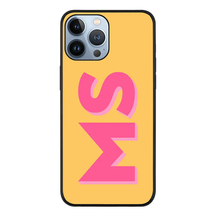 Apple iPhone 13 Pro Max / Tough Pro Personalized Monogram Initial 3D Shadow Text Phone Case - Stylizedd.com