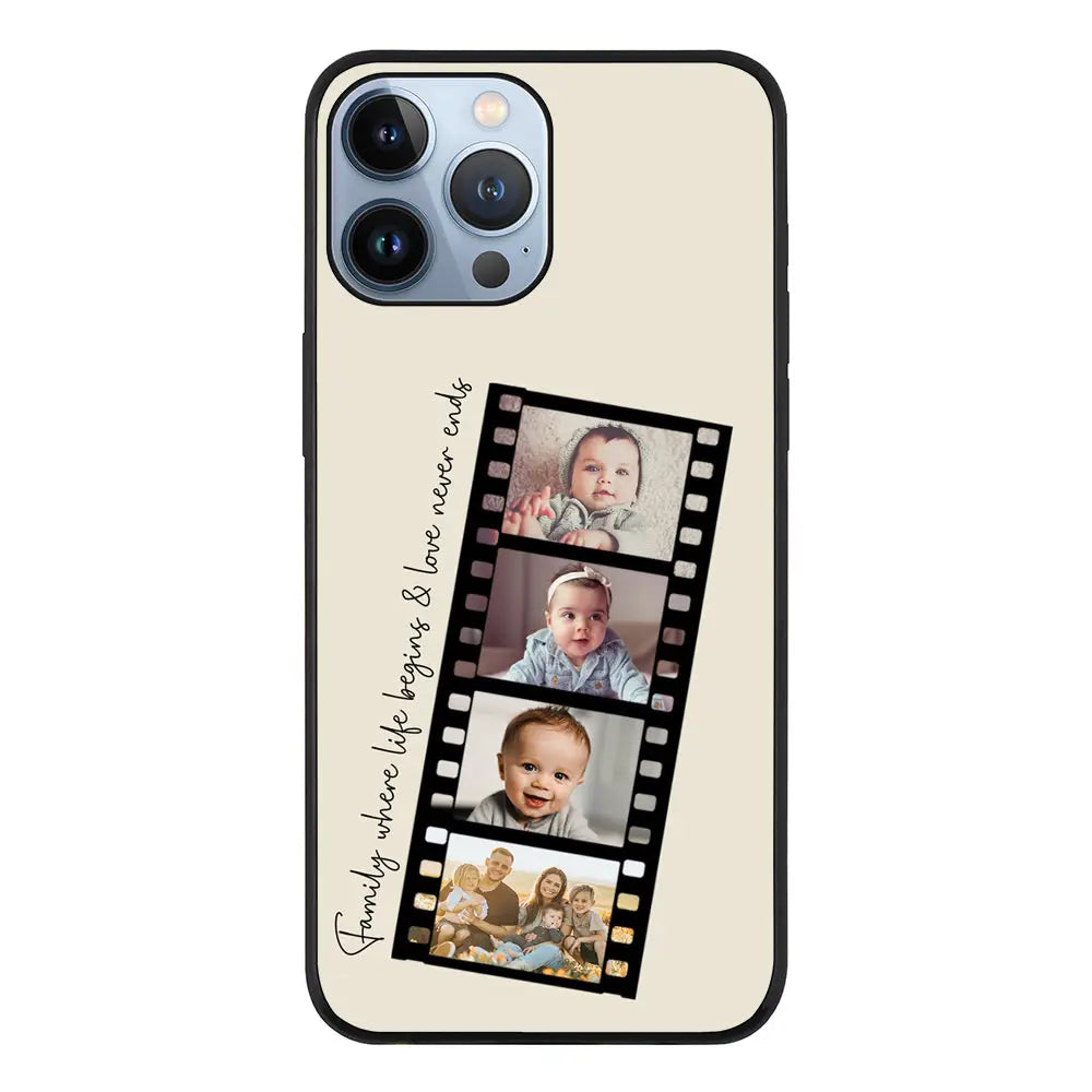 Apple iPhone 13 Pro Max / Rugged Black Custom Film Strips Personalised Movie Strip, Phone Case - Stylizedd.com