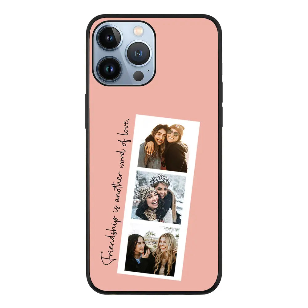 Apple iPhone 13 Pro Max / Rugged Black Custom Photo Strip Polaroid Style, Phone Case - Stylizedd.com