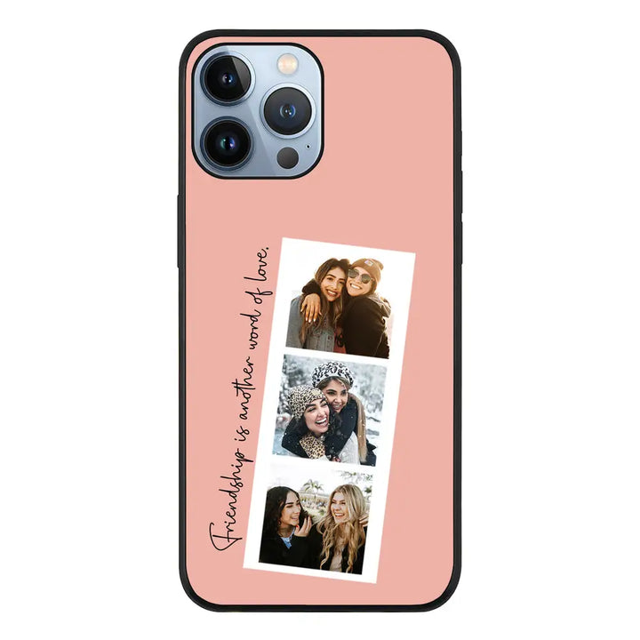 Apple iPhone 13 Pro Max / Rugged Black Custom Photo Strip Polaroid Style, Phone Case - Stylizedd.com