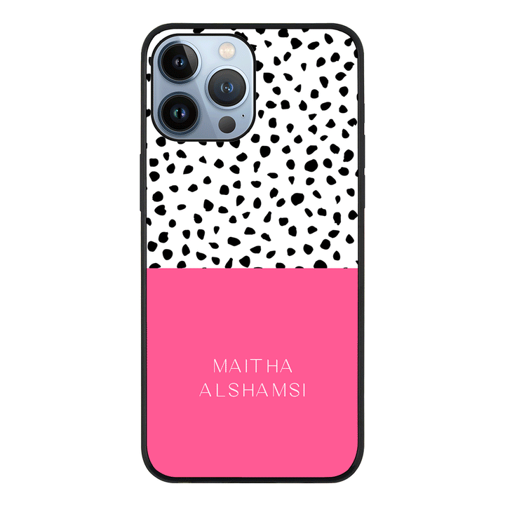 Apple iPhone 13 Pro Max / Tough Pro Personalized Text Colorful Spotted Dotted, Phone Case - Stylizedd.com